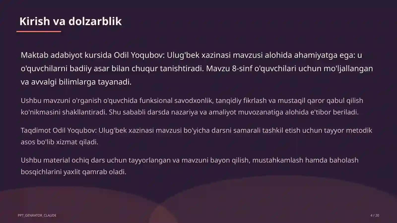 Ulug'bek xazinasi (8-sinf) 4