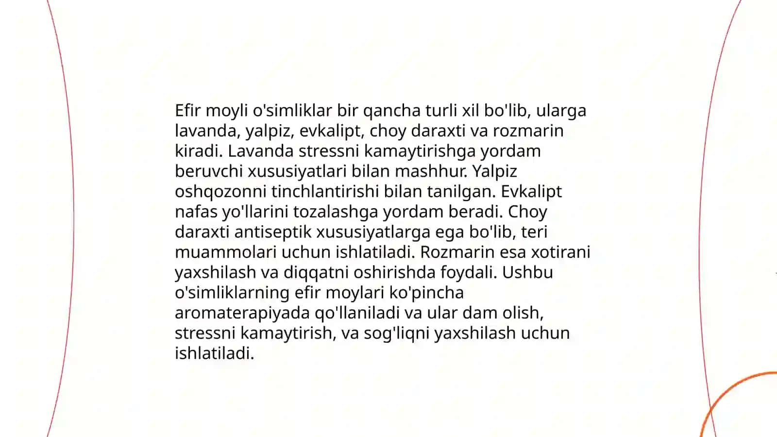 Tarkibida efir moylari va iridoidlar bo'lgan dorivor o'simliklar gerbariylari va mahsulotlarini o'rganish 4