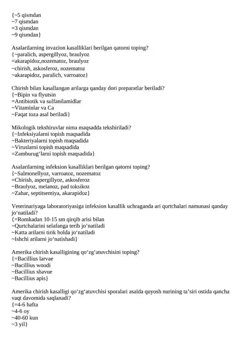 Baliqlar hayvonot olamining qaysi tipiga mansub? 4