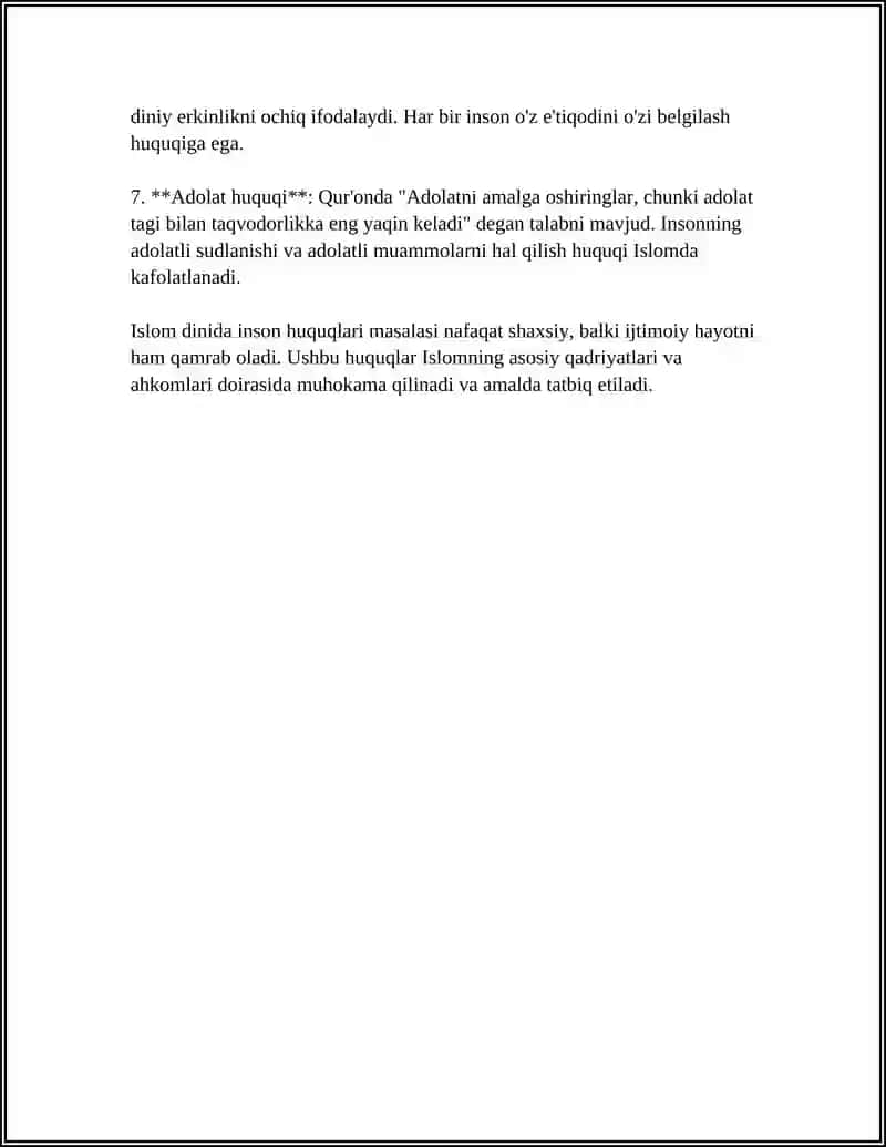 ISLOM TARIXI VIJDON VA ETIQOD ERKINLIGI HAQIDA REFERAT 4