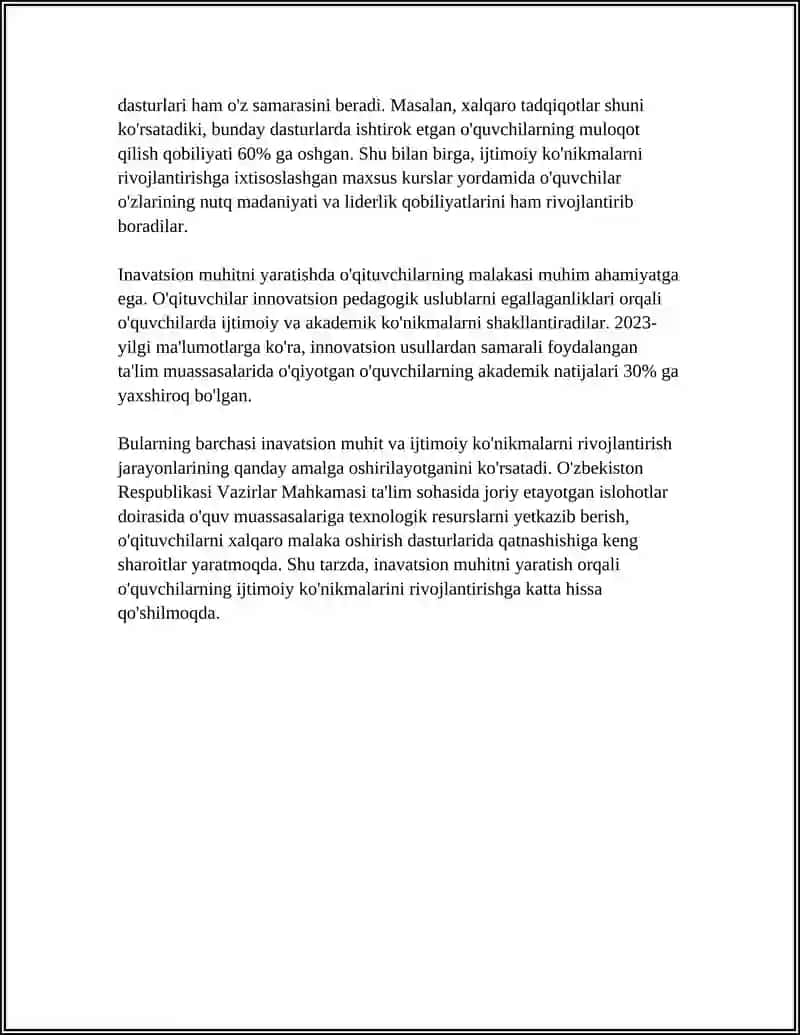 O'QUVCHILARNING IJTIMOILASHUVIDA INAVATSION MUXITNING RO’LI 4