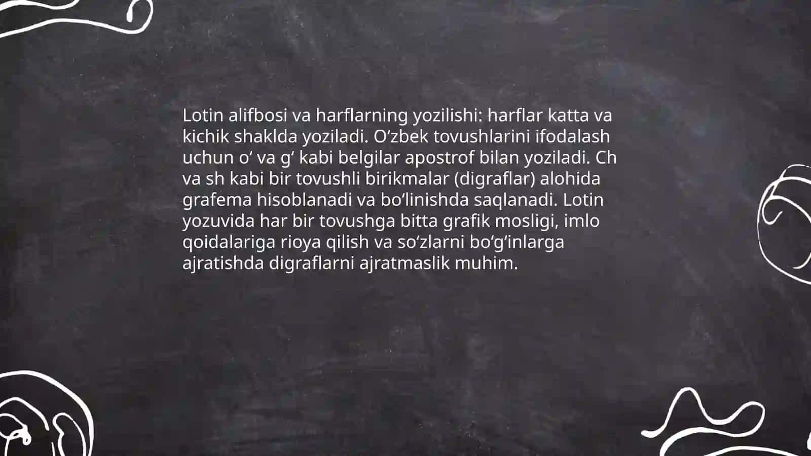 O`zbek tilining asosiy umlo qoidalari asosida taqdimot tayyorlash 4