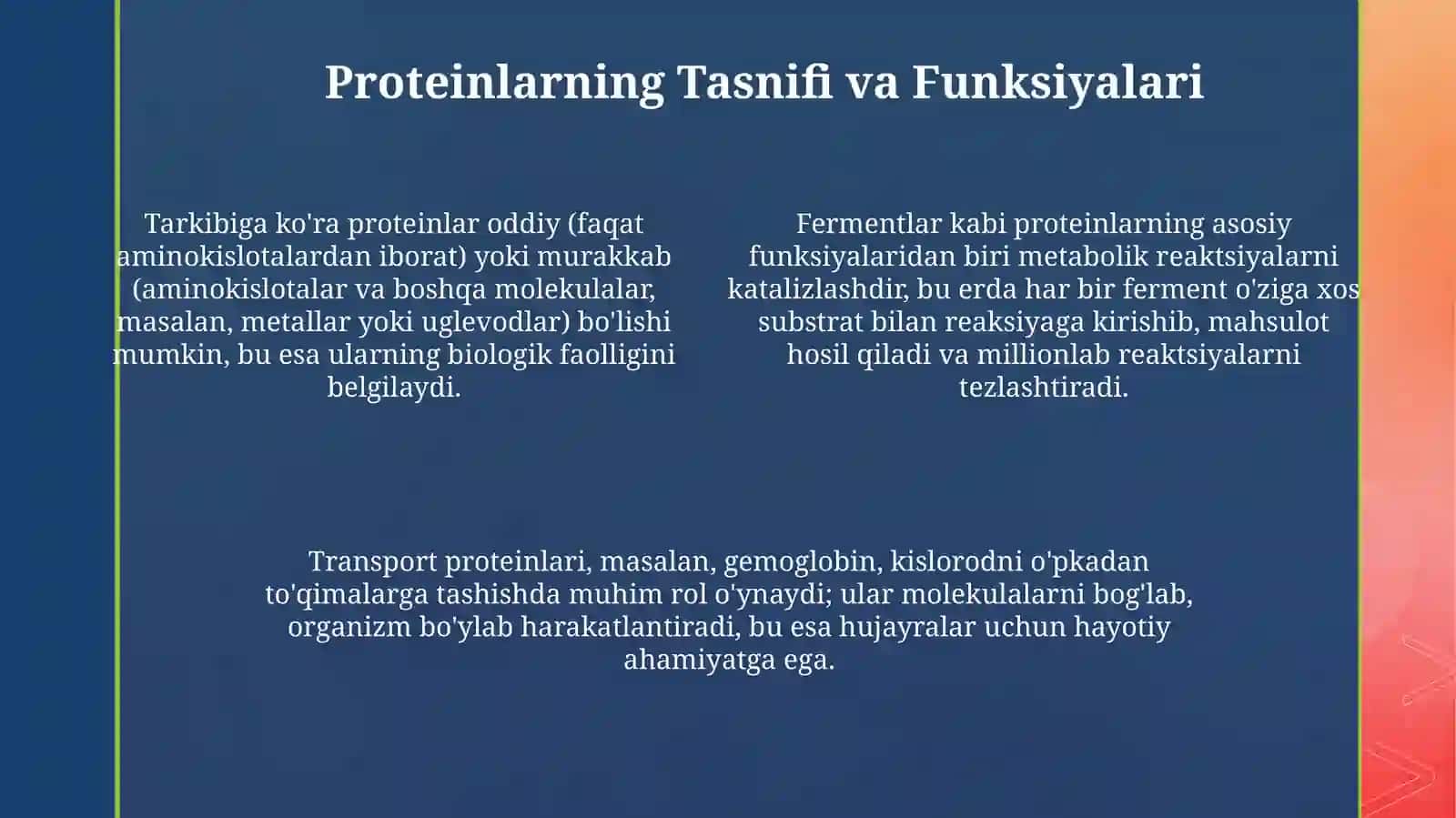 Proteinlar: Ta'rifi, Tuzilishi va Aminokislotalar 4