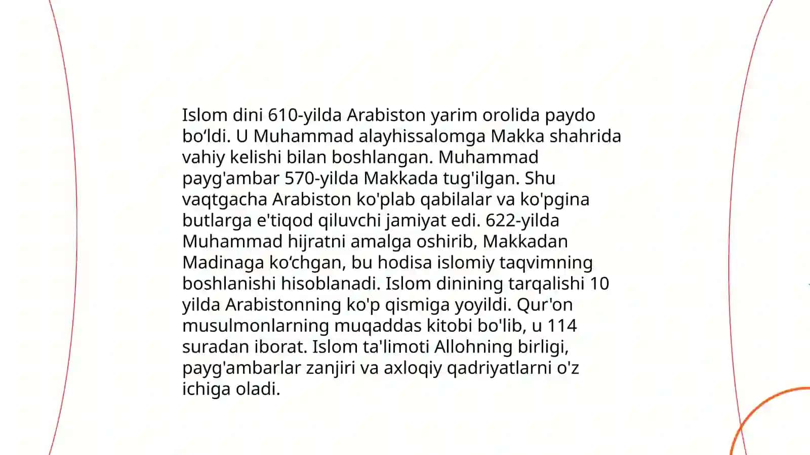 Islomning paydo boʻlishi 4