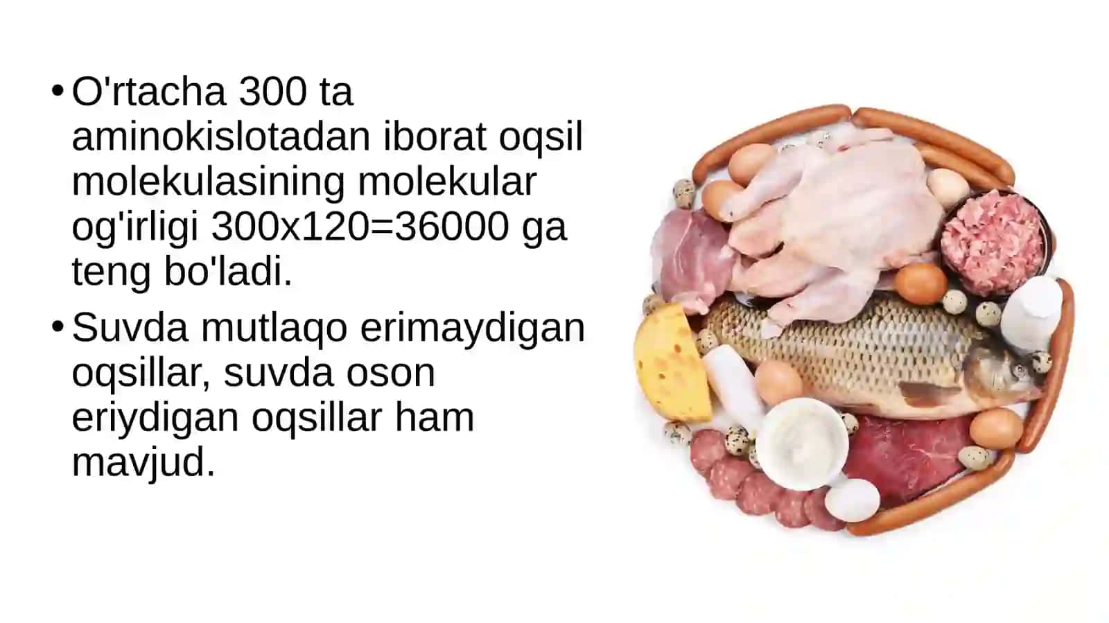 Oqsillarning xossalari. Oddiy va murakkab oqsillar 4