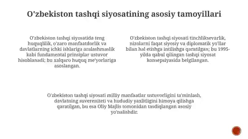 O'zbekistonning Markaziy Osiyoda tinchlik va barqarorlikni ta’minlashdagi o‘rni 4