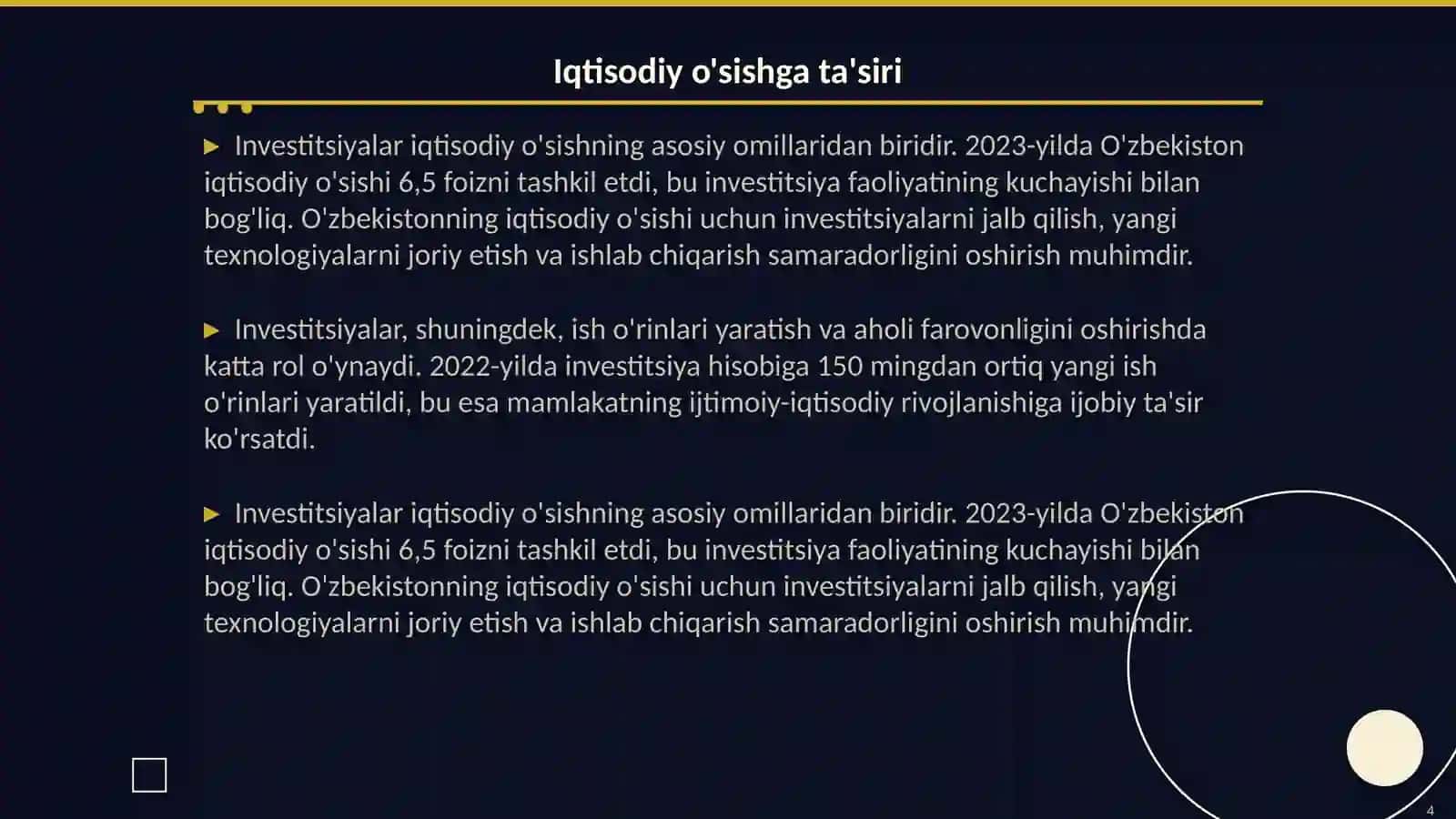 Investitsiya tushunchasini uning mohiyatini va milliy iqtisodiyotdagi ahamyatini òrganish 4
