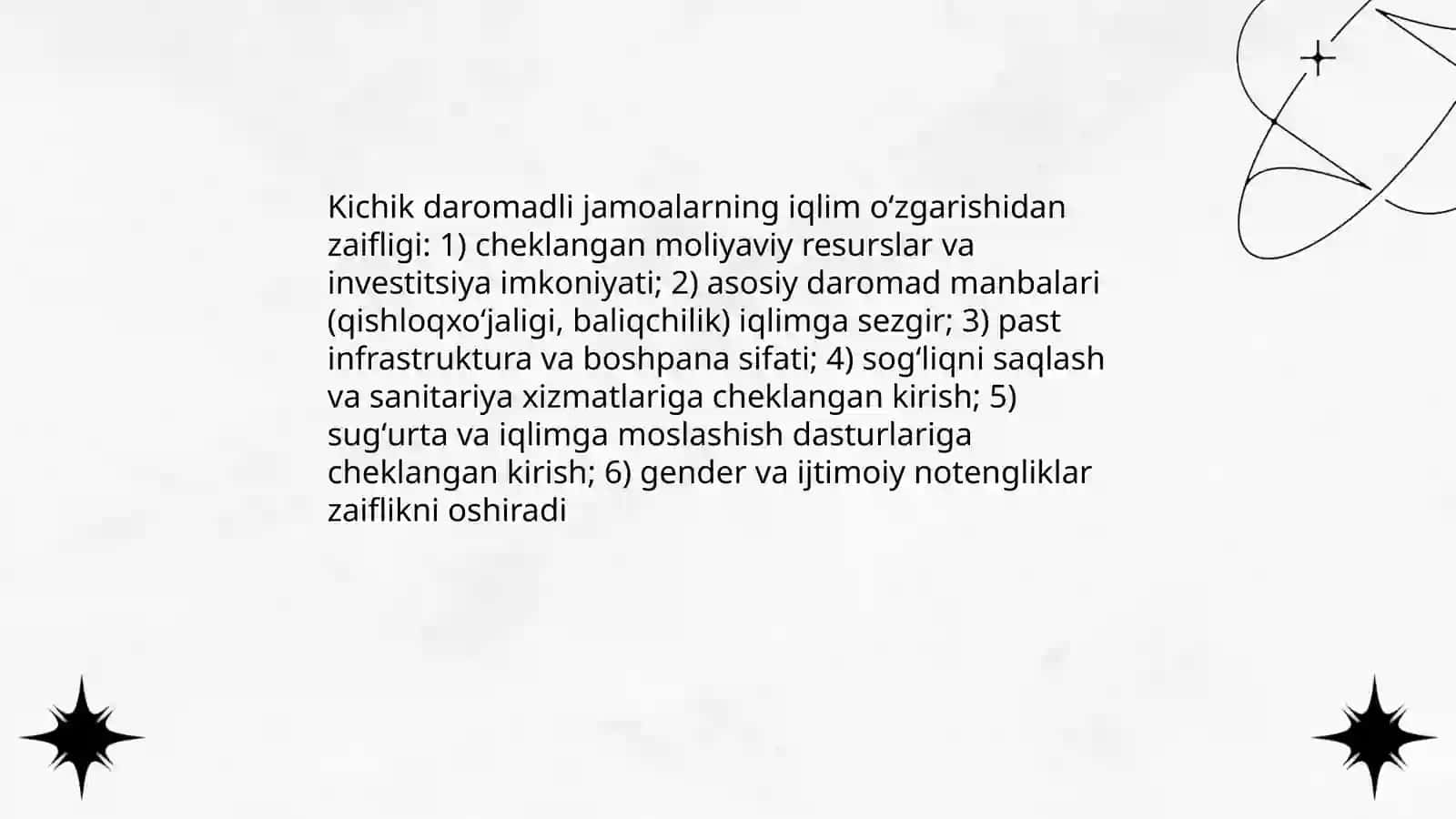 Iqlim ôzgarishi:eng kam aybdorlar-eng kop jabrlanganlar 4