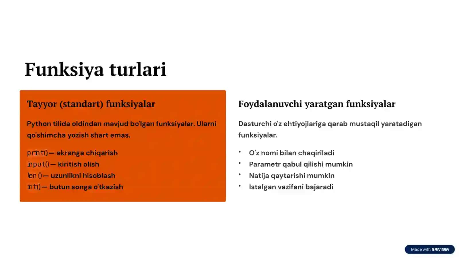 Funksiyalar 4