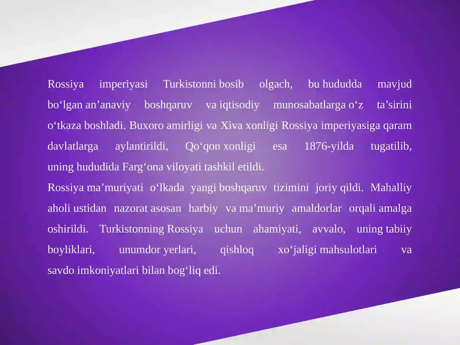 Turkiston o‘lkasidagi ijtisodiy hayot 4