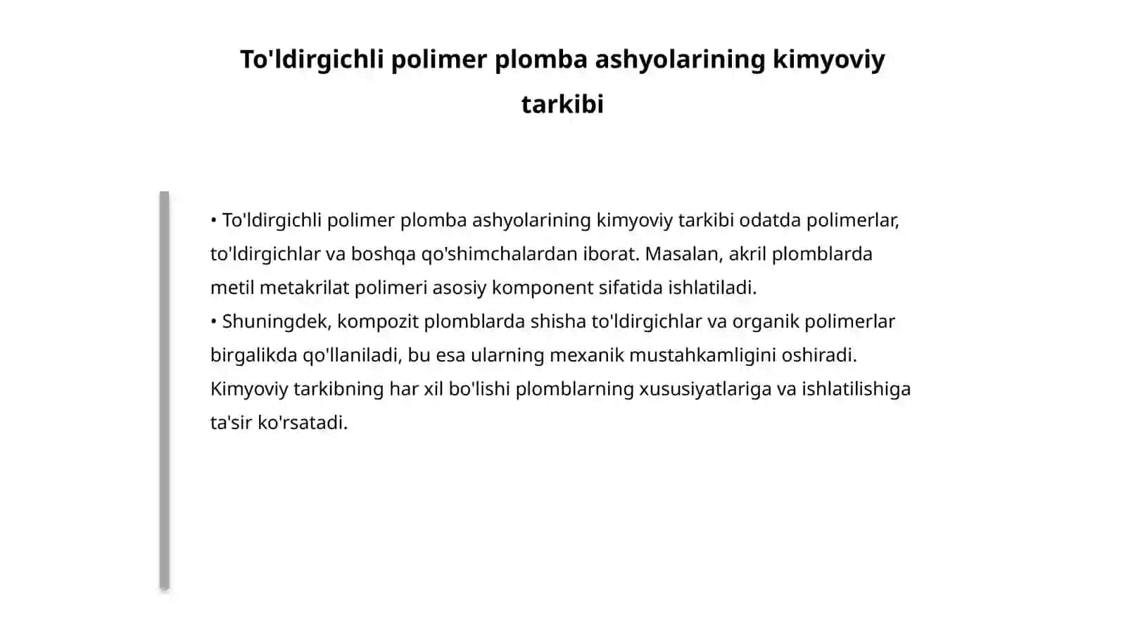 To'ldirgichli polimer plomba ashyolarining tasnifi 4