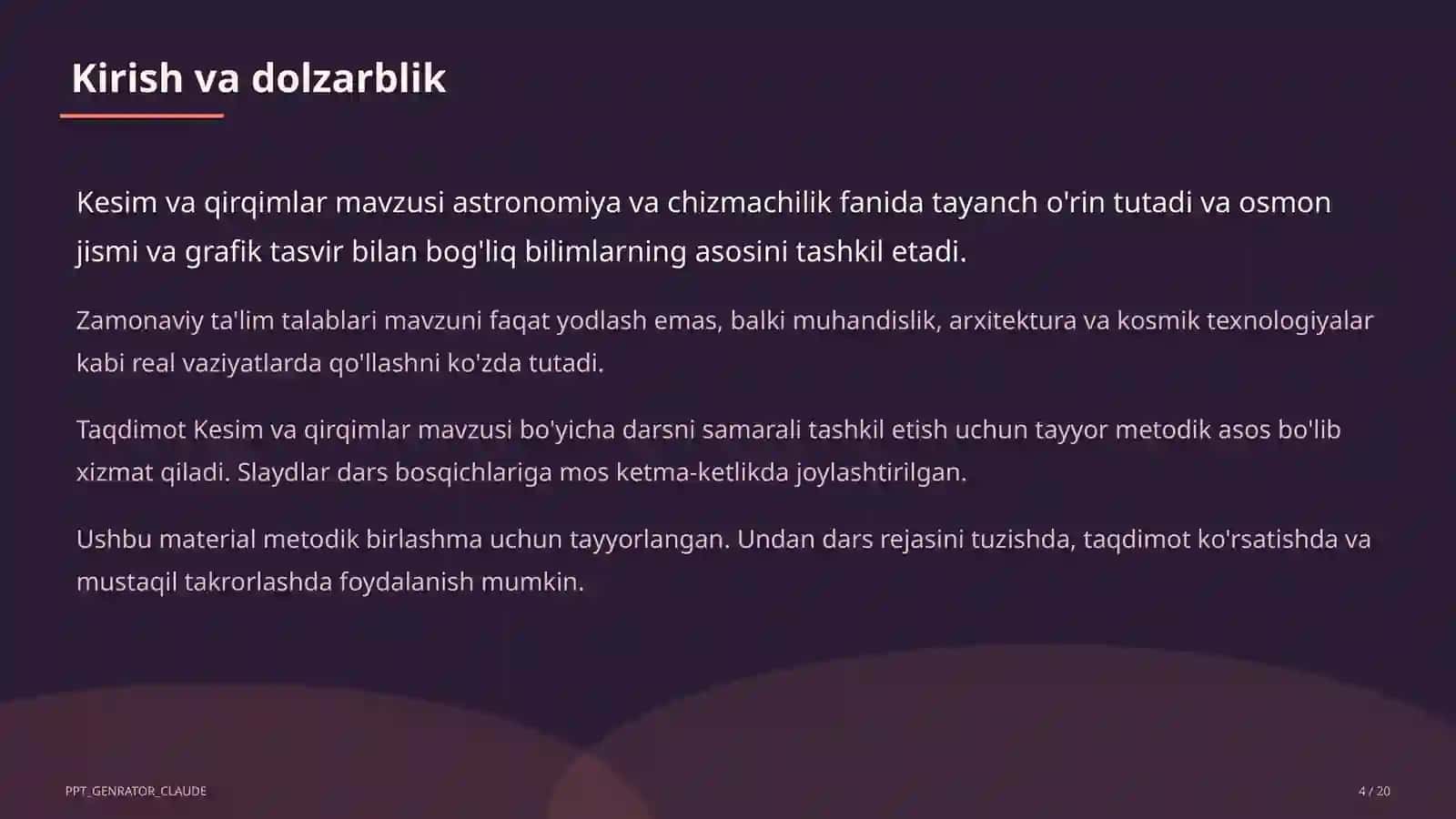 Kesim va qirqimlar (9-sinf) 4