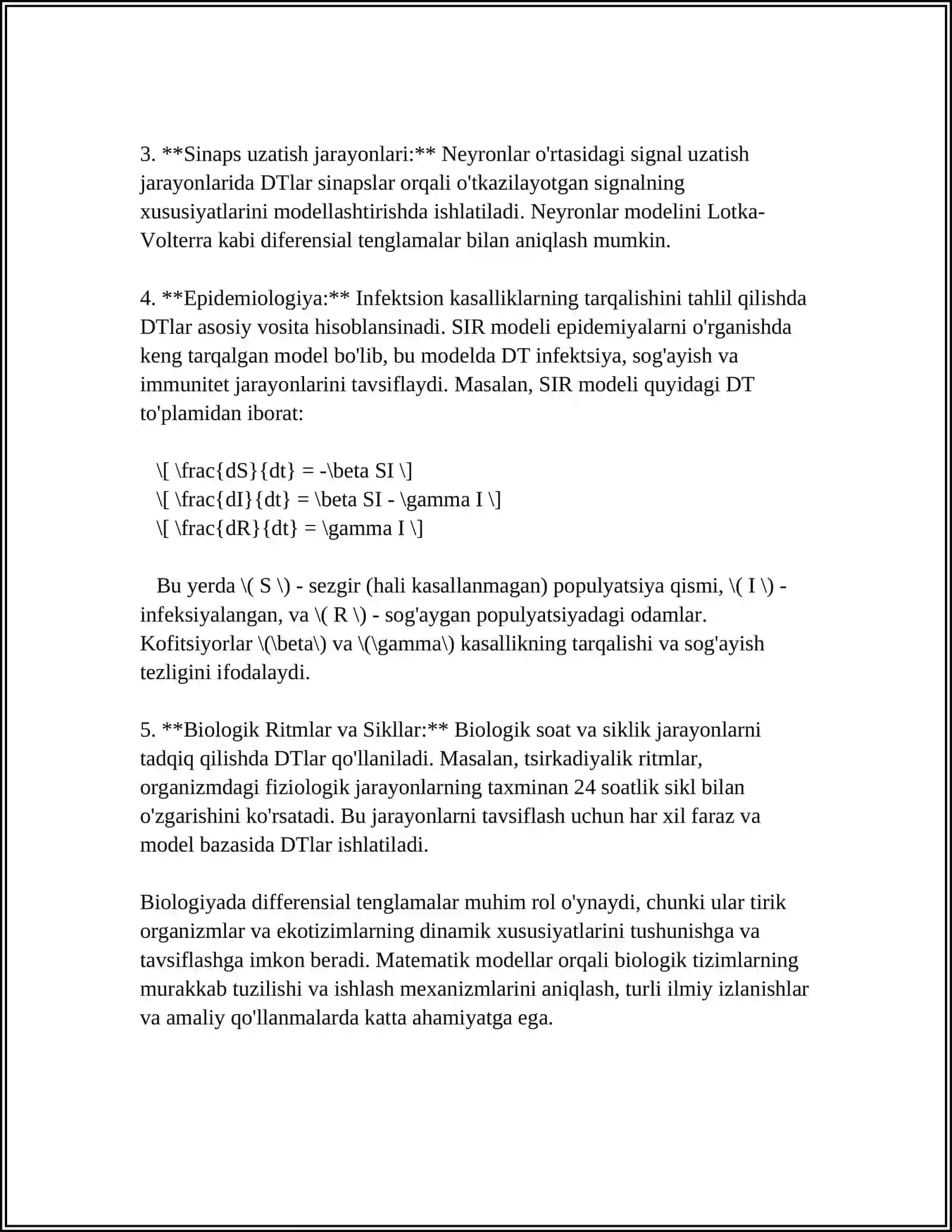 BIOLOGIYA VA MEDITSINADA DIFFERENSIAL HISOBTATBIQLAR 4