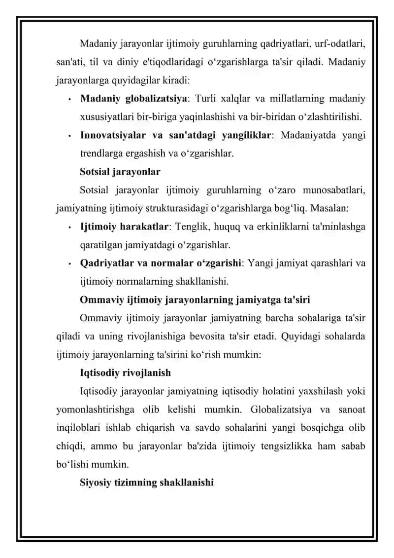 OMMAVIY IJTIMOIY JARAYONLAR 4