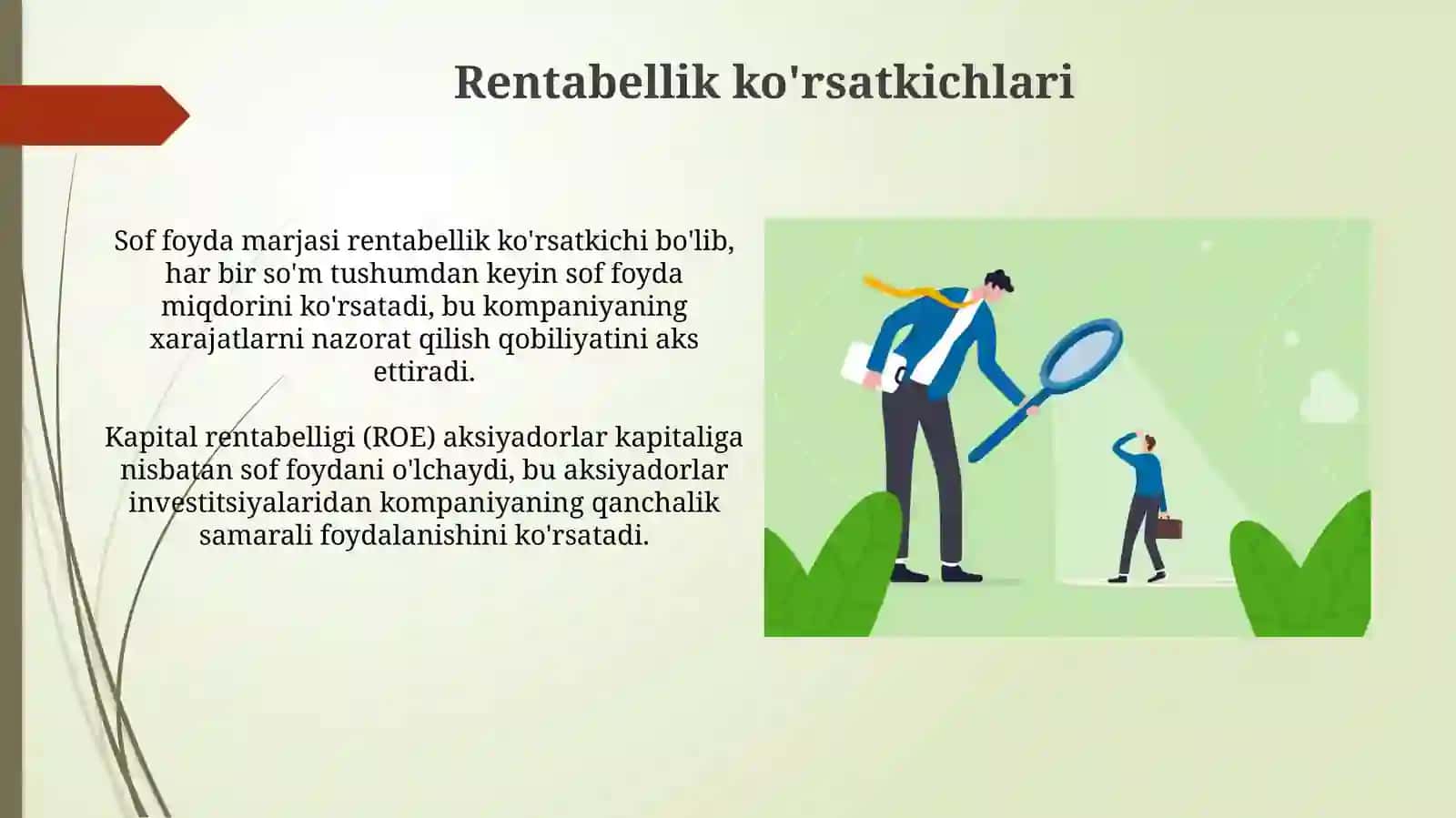 Kompaniyaning samaradorligini baholash usullari 4