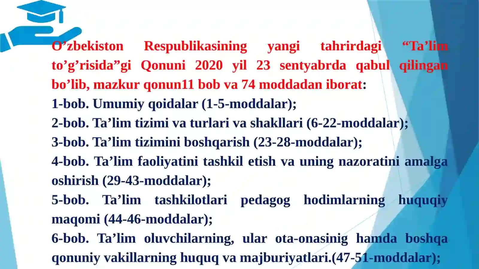 O'zbekiston ta'lim tizimi dasturi 4