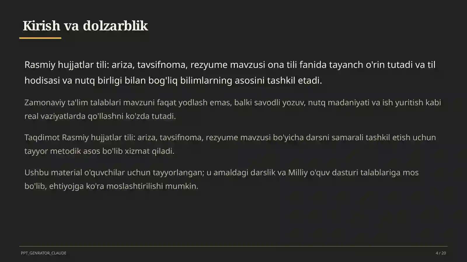 Ona tili (5–11) — o'quvchilar uchun 4