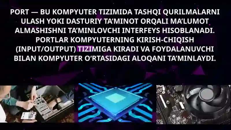 PORT VA ULARNING TURLARI 4