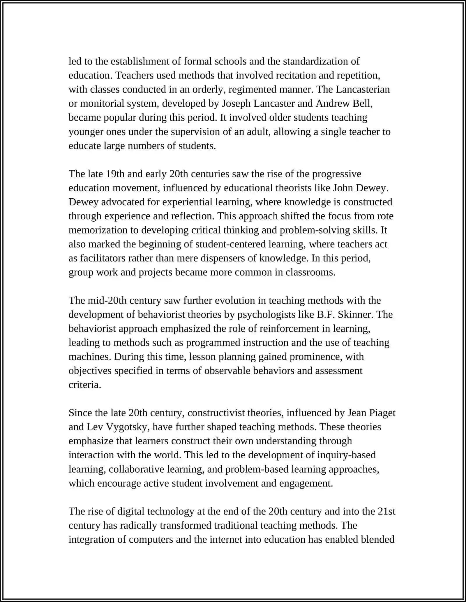 EVOLUTION OF TRADITIONAL TEACHING METHODS 4