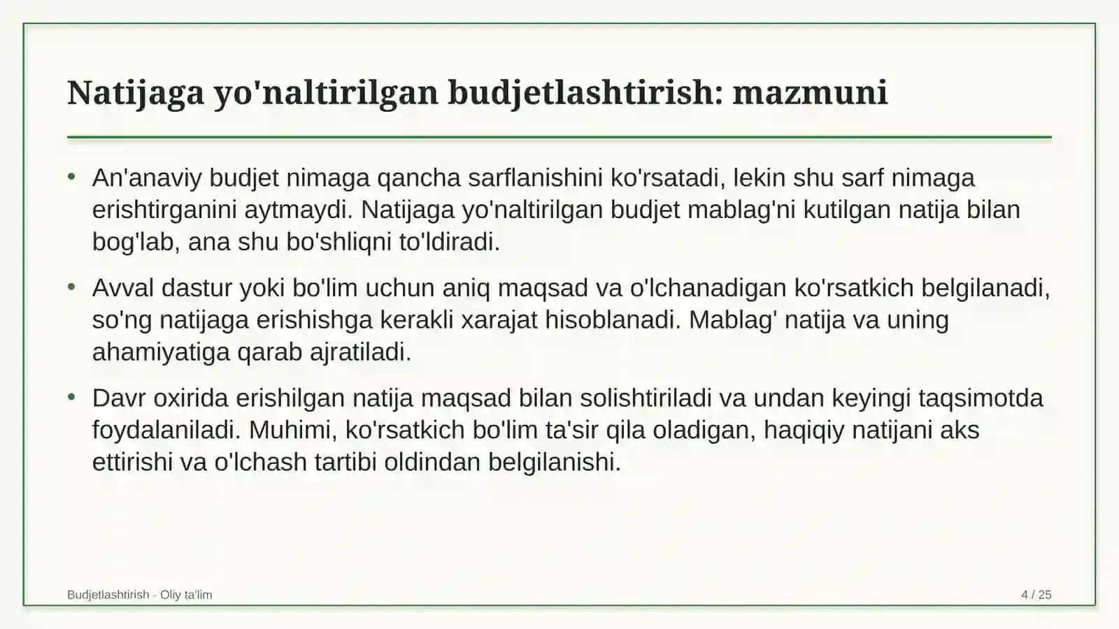 supermarketlar tarmog'ida natijaga yo'naltirilgan budjetlashtirish 5621 4