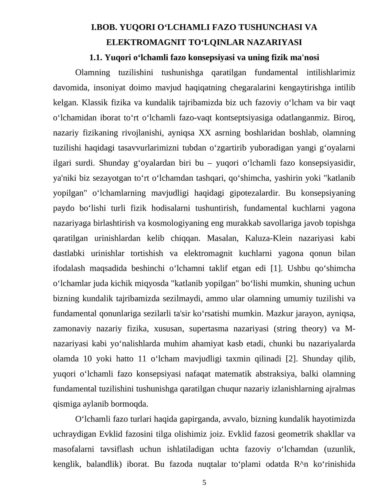 Elektromagnit toʻlqinlarning yuqori o'lchamli fazoda tarqalishi.docx 4