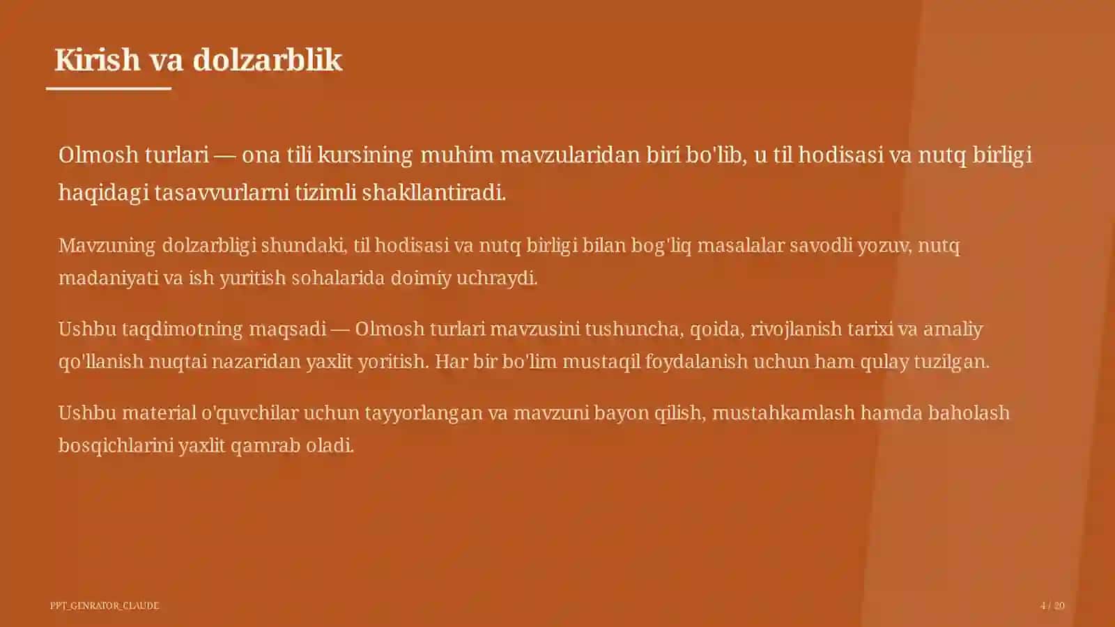 Olmosh turlari (6-sinf) 4