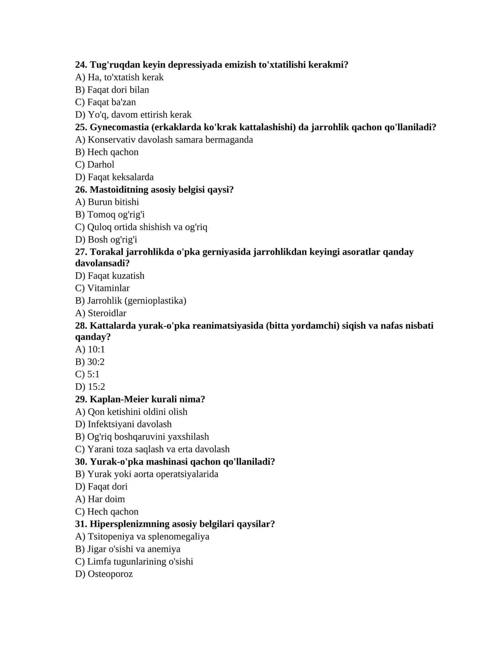 Terapevt testlari 4