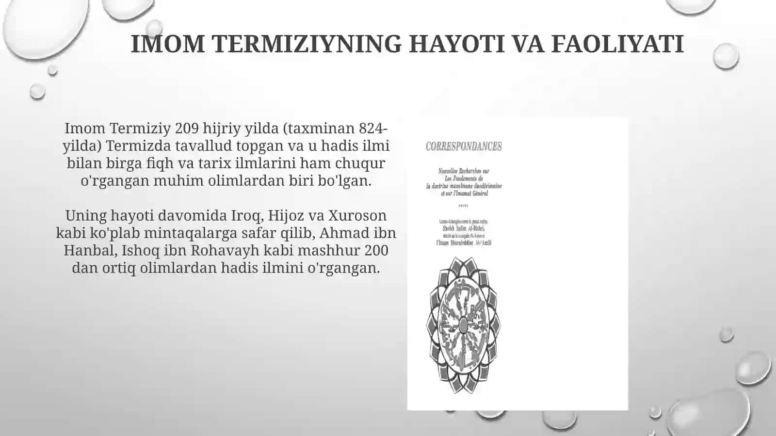Imom Buxoriy va Imom Termiziyning hadis ilmiga qo'shgan hissalarini qiyosiy tahlili 4