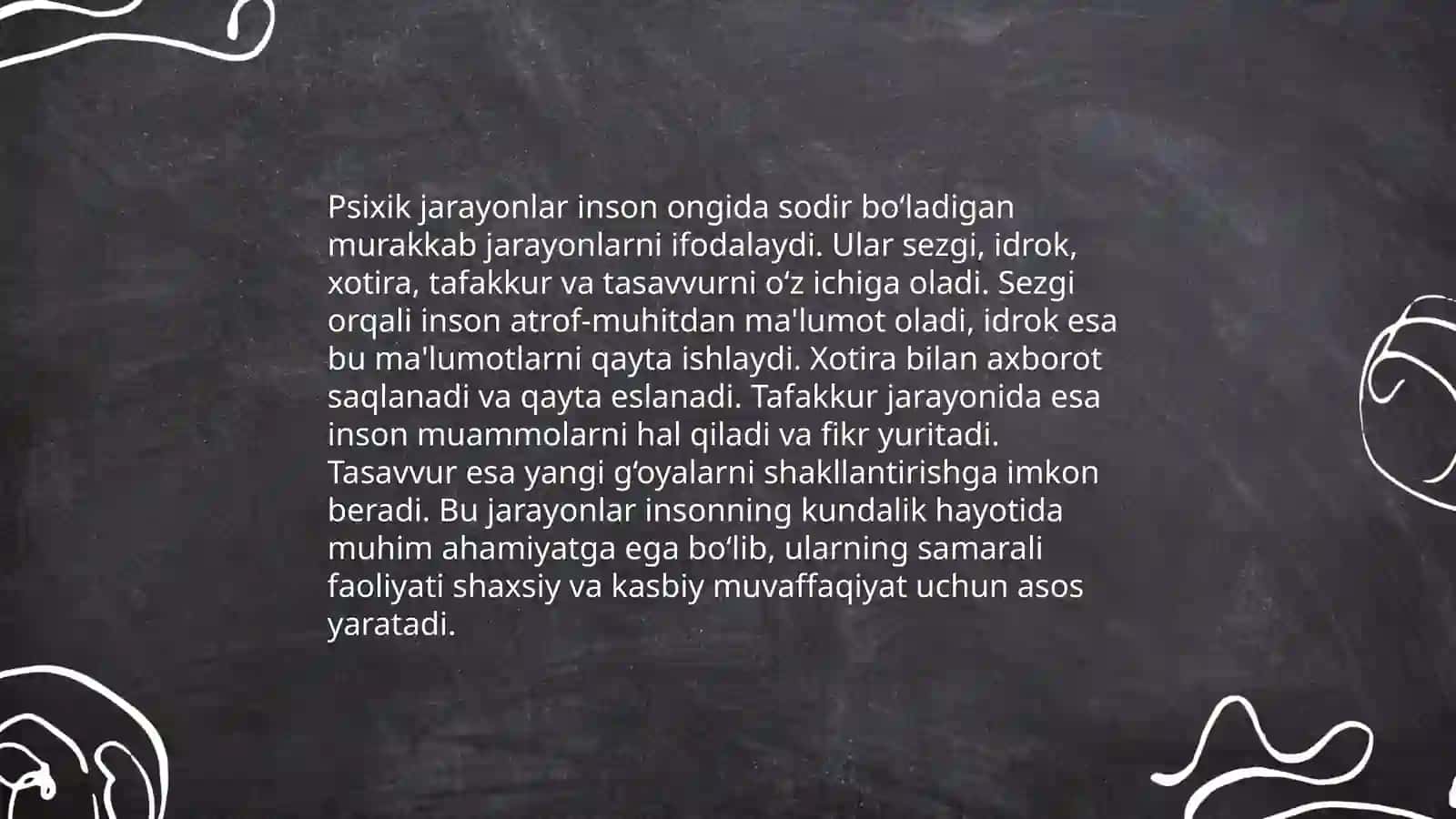 Aqliy Faoliyatning Rivojlanishi 4