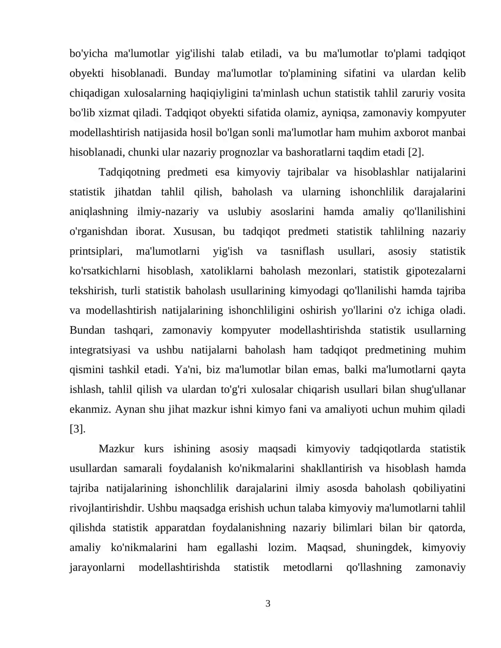 Kimyoda statistika. Hisoblash natijalarini baolash. Tajriba natijalarining ishonchlilik darajalarini baholash. 4