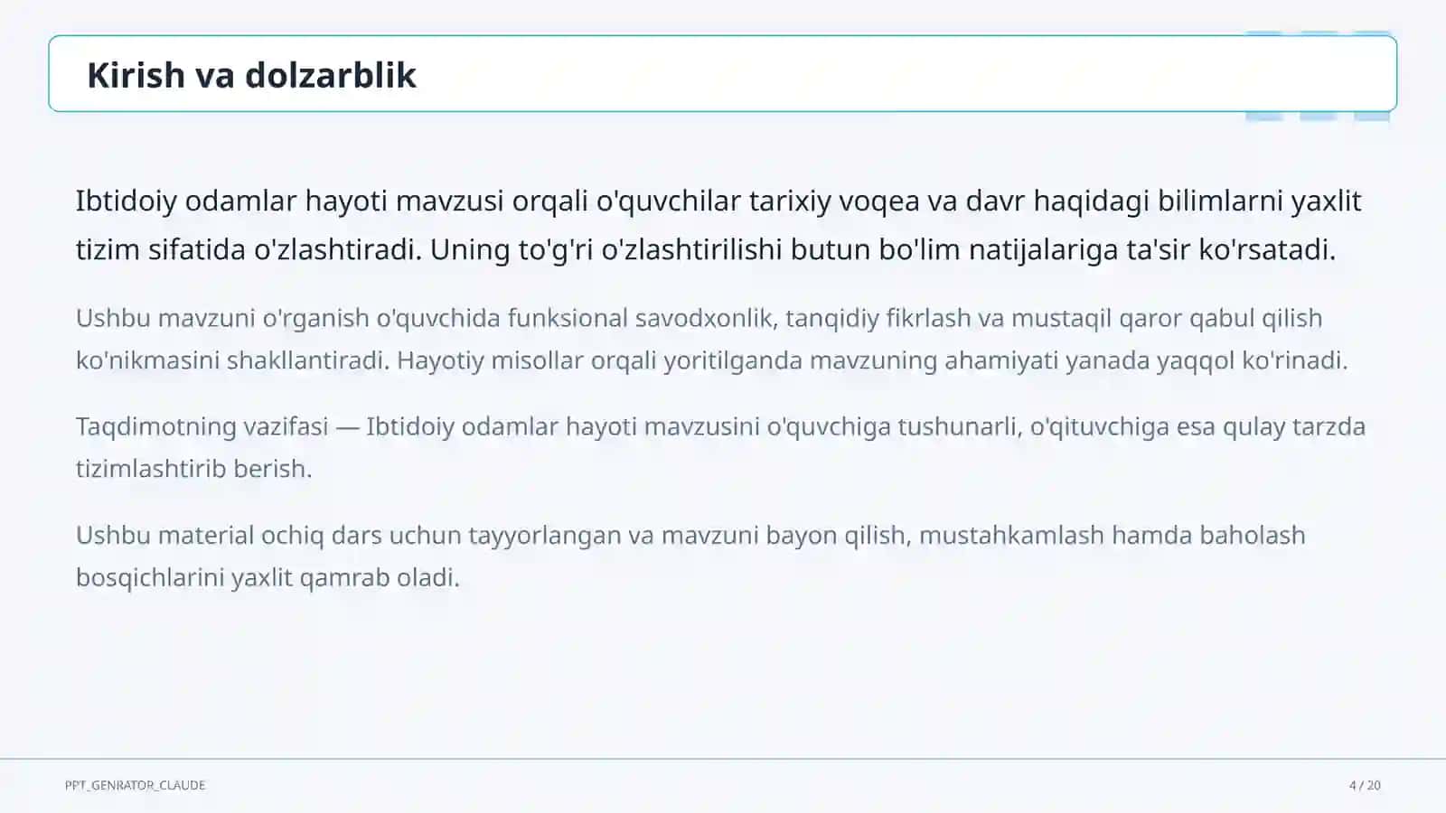 Ibtidoiy odamlar hayoti (5-sinf) 4