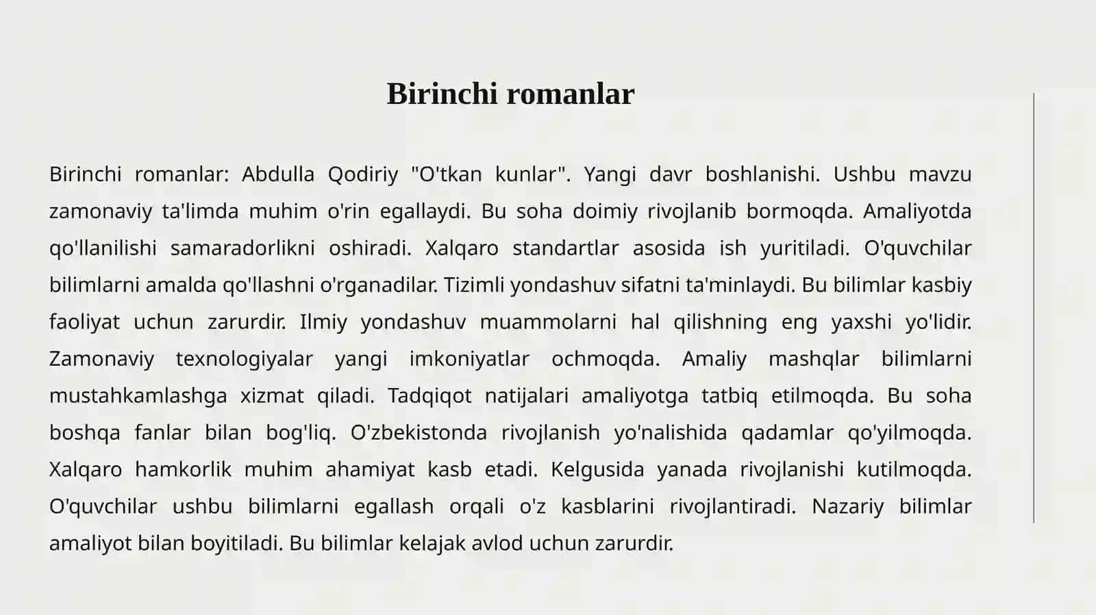 O'ZBEK ADABIYOTIDA ROMAN 4