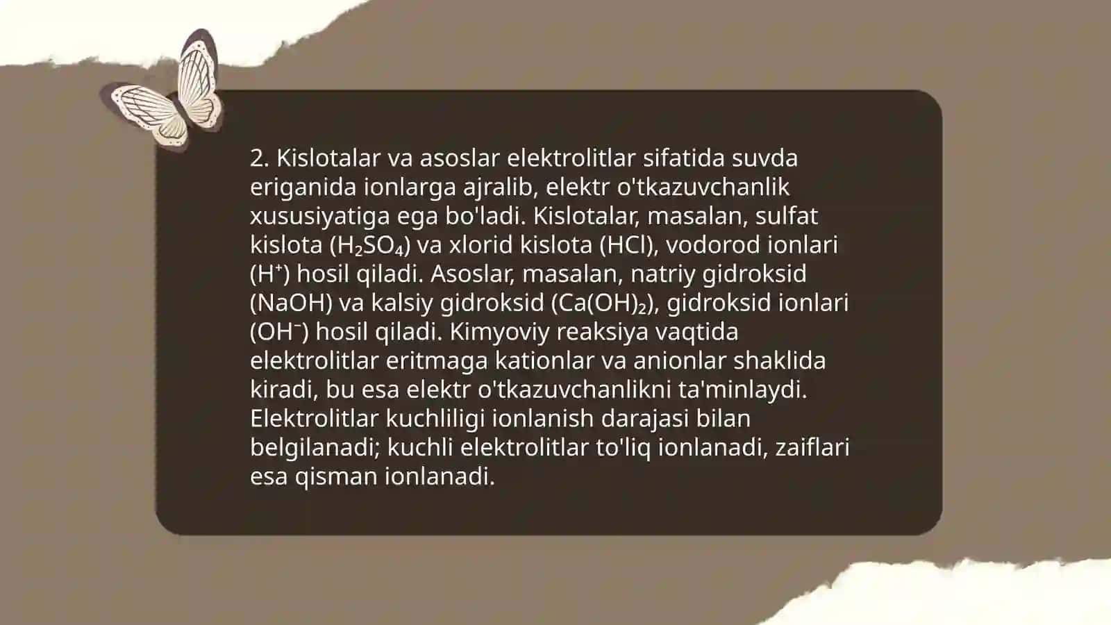 Kislota-asosiy muvozanat asoslari 4