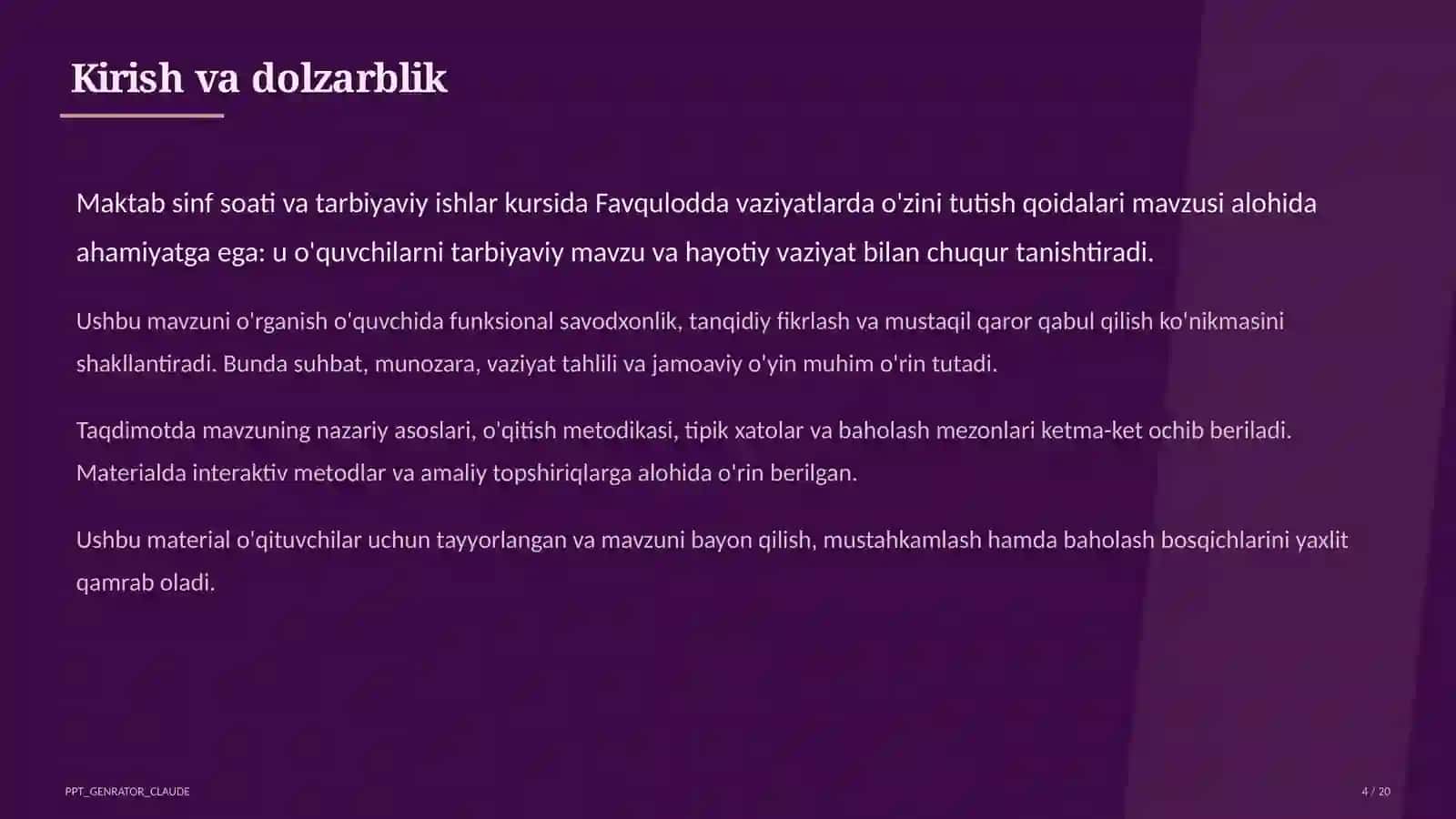 Favqulodda vaziyatlarda o'zini tutish qoidalari 4