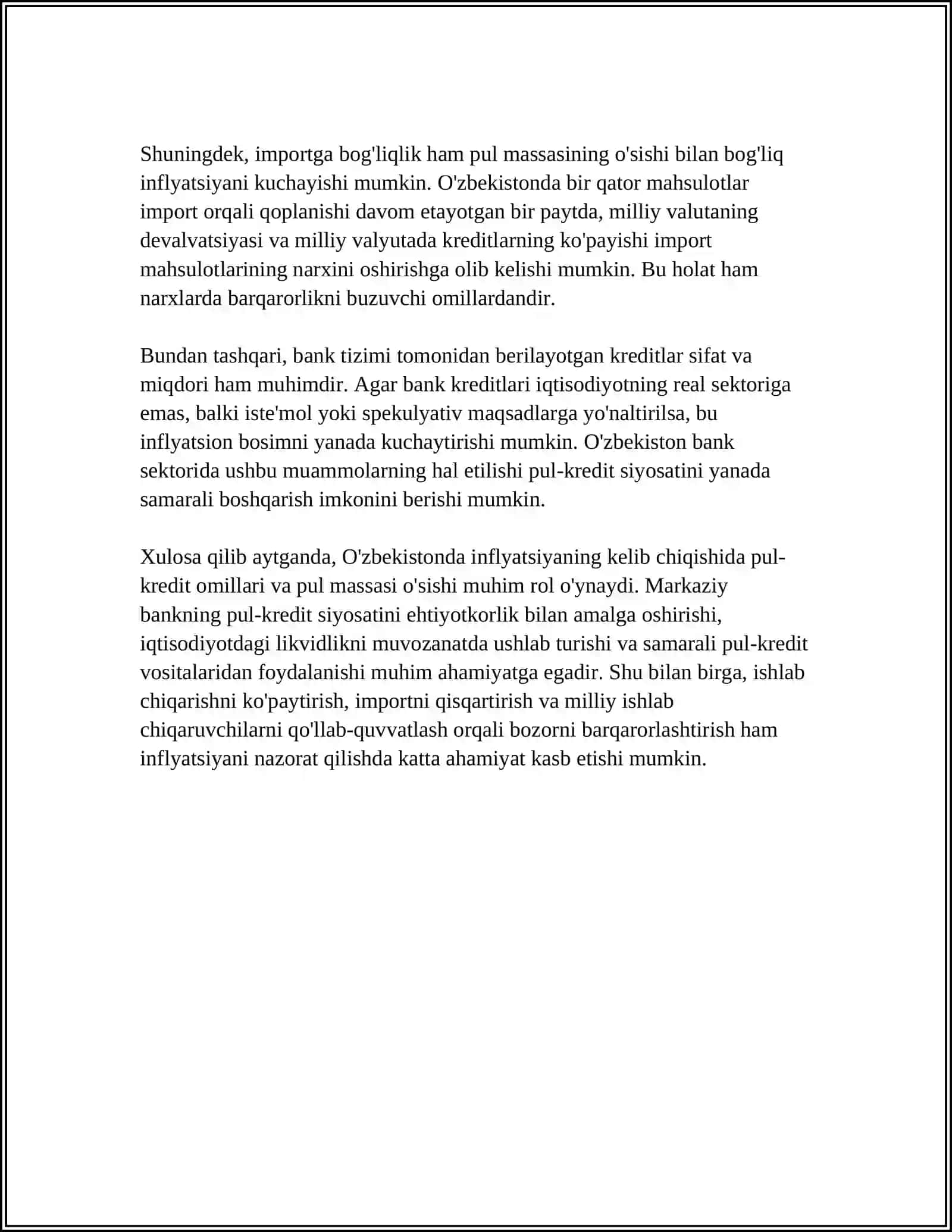 Pul-kredit omillari va pul massasi o'sishi 4