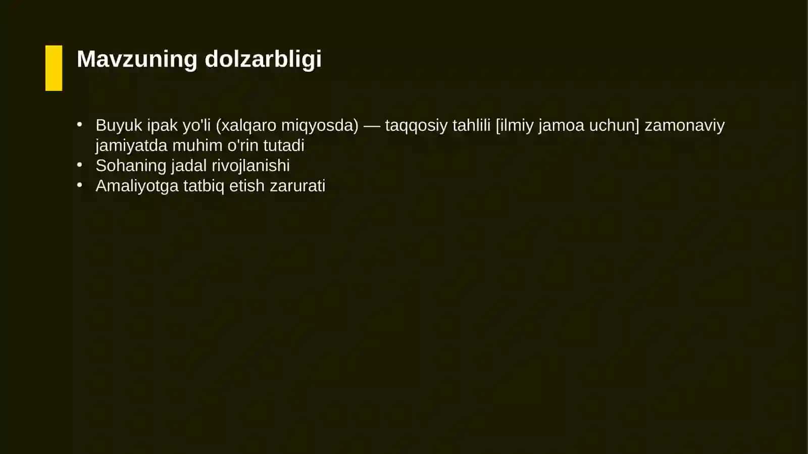 Buyuk ipak yo'li (xalqaro miqyosda) — taqqosiy tahlili [ilmiy jamoa uchun] 4