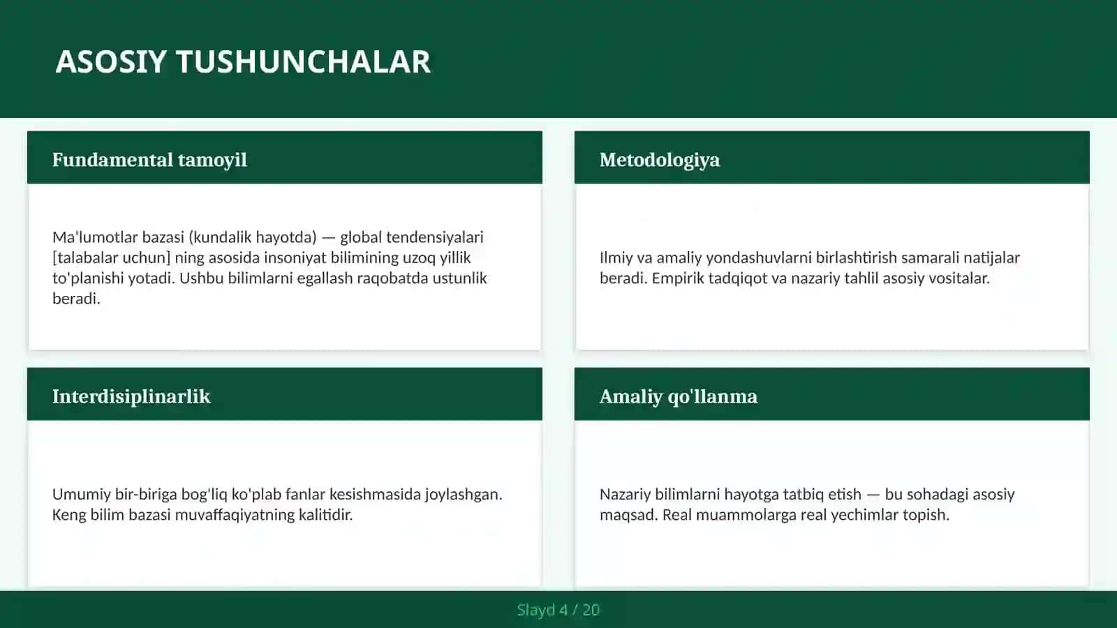 MA'LUMOTLAR BAZASI (KUNDALIK HAYOTDA) — GLOBAL TENDENSIYALARI [TALABALAR UCHUN] 4