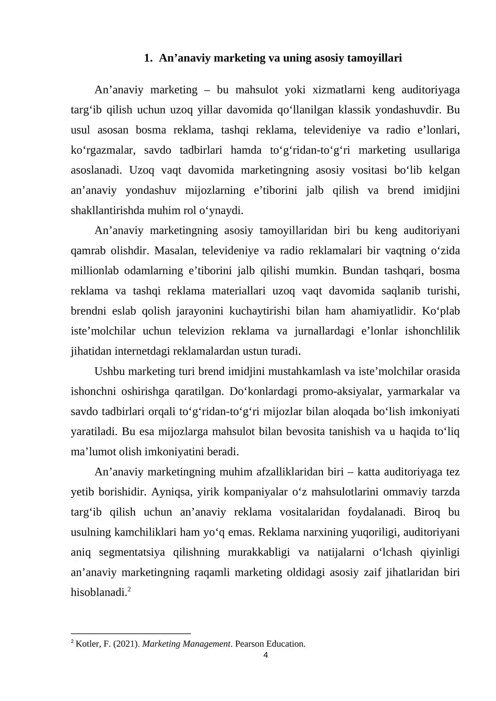 Innovatsion marketing: An'naviy va zamonaviy yondashuvlar 4