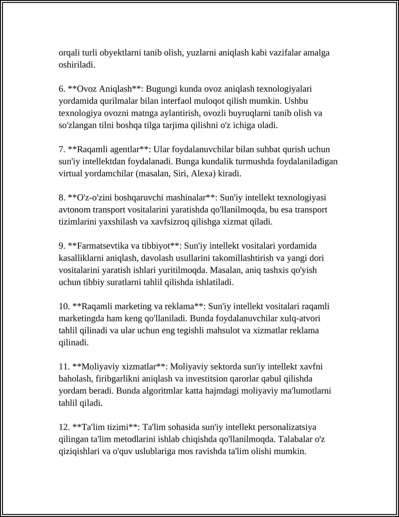SUN'IY INTELLEKT VA UNING INSON HAYOTIDAGI TUTGAN O'RNI 4