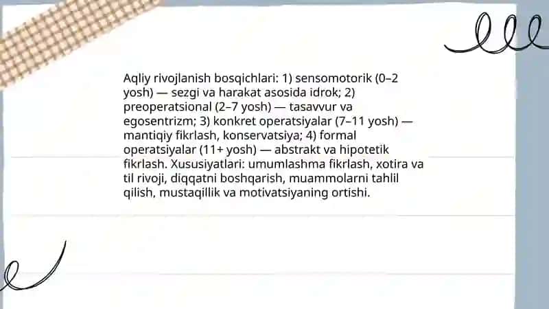 Umumiy pedagogika fanidan taqdimot tayyorlash mavzu Oʻquvchilarning aqliy tarbiyasi 4