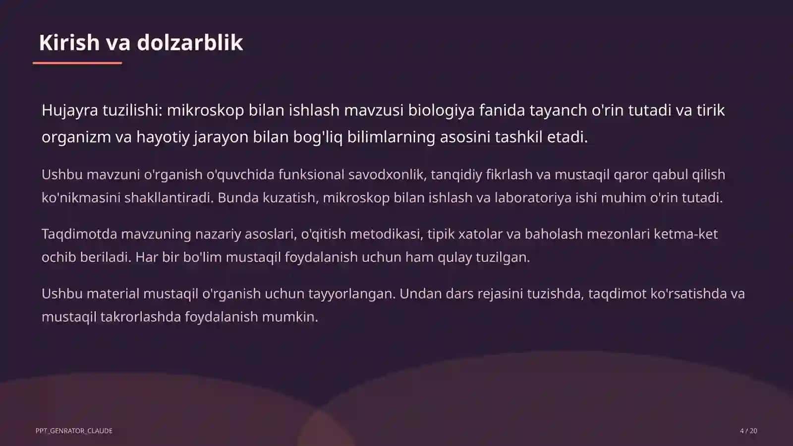 Biologiya Hujayra tuzilishi: mikroskop bilan ishlash (5-sinf) 4