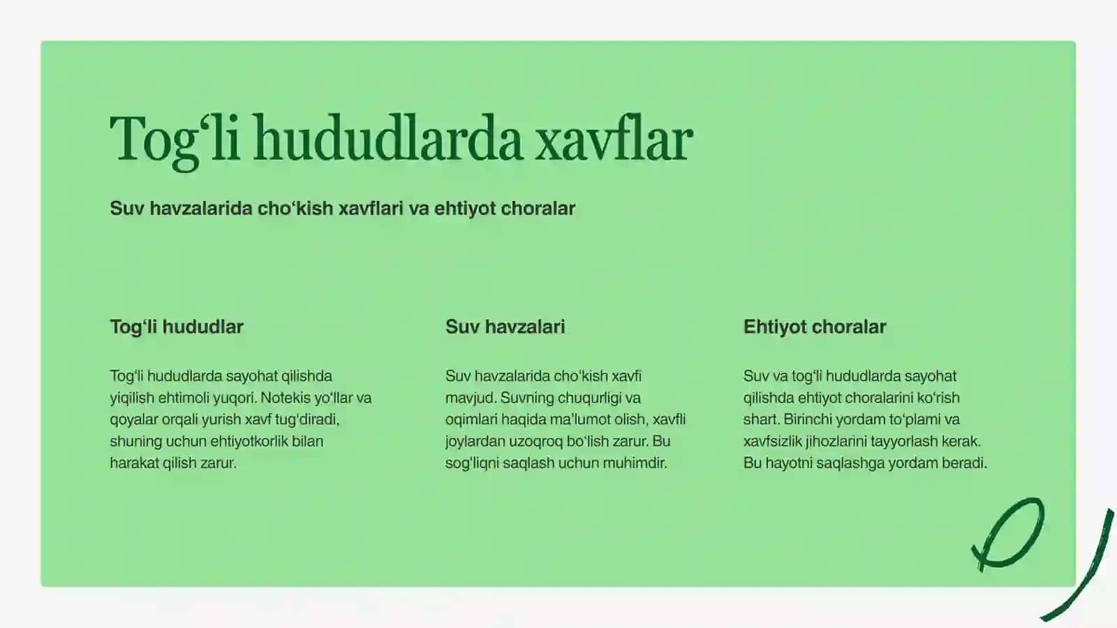 Ekoturizm bo'yicha xavfsizlik chora-tadbirlari 4