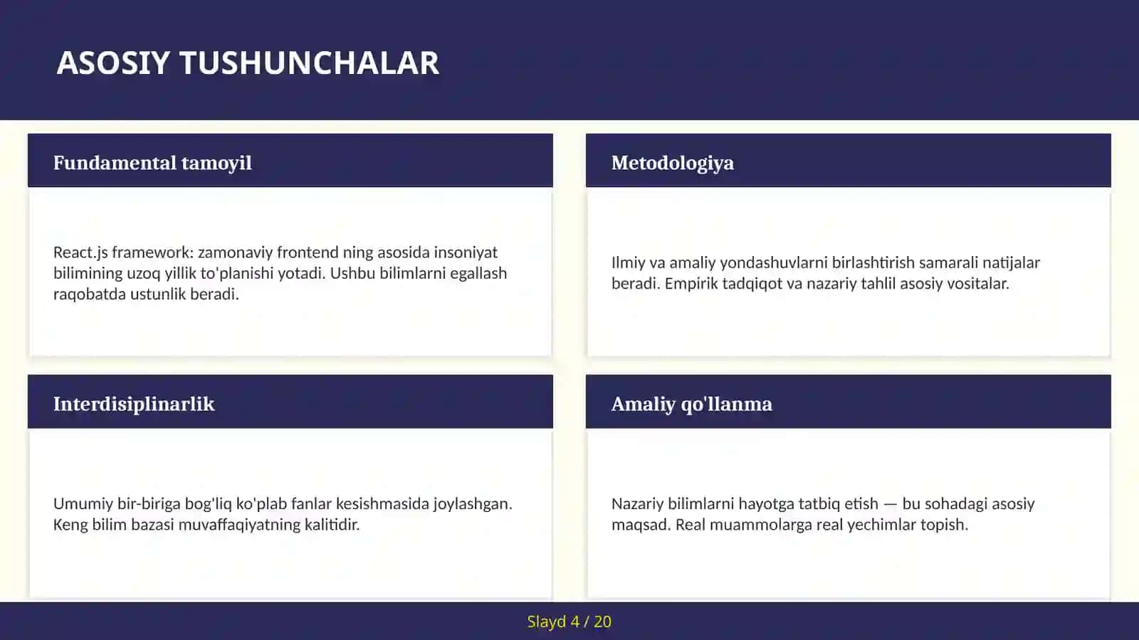 React.js framework: zamonaviy frontend 4