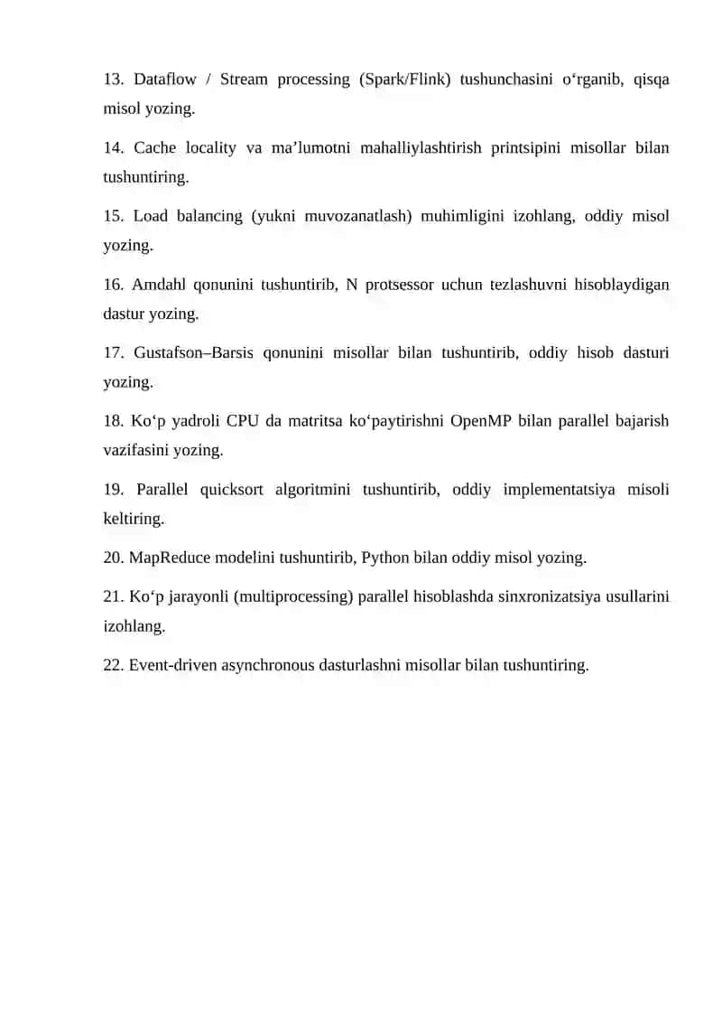 Parallel yondashuvlarni tasniflash 4