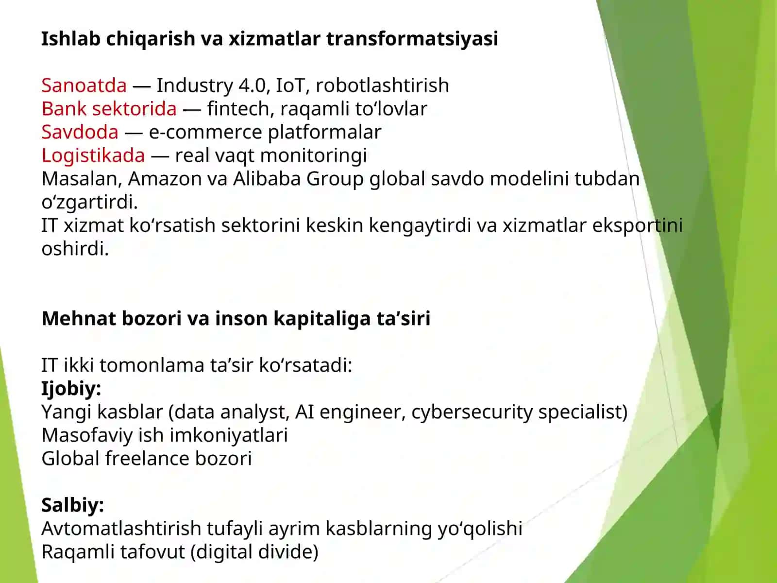 AXBOROT TIZIMLARINING TUSHUNCHASI VA ULARDAN IQTISODIYOTNING SOHALARIDA FOYDALANISH IMKONIYATLARI 4