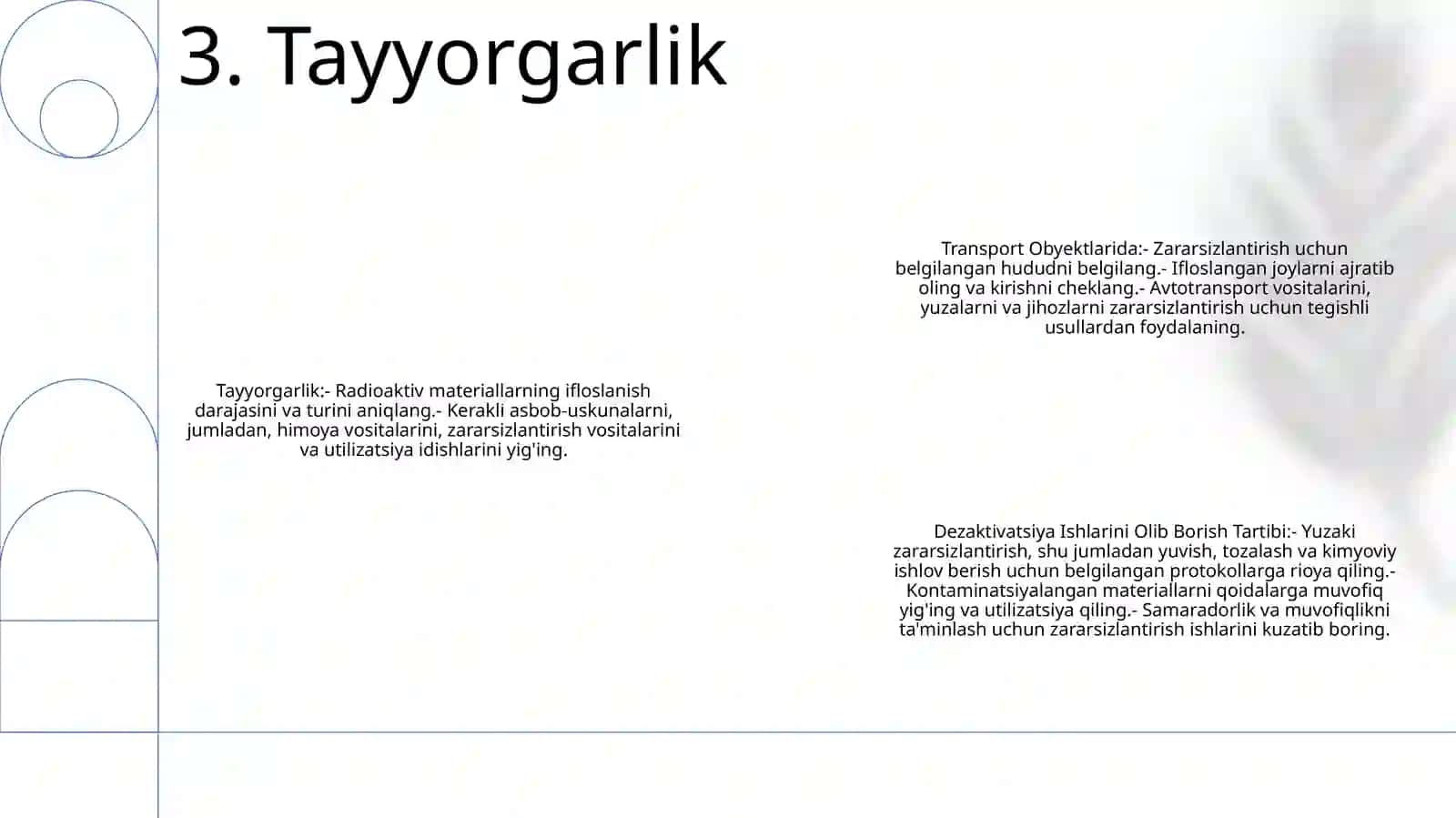 Transport Obyektlarida Dezaktivasiya Ishlarini Olib Borish Tartib 4