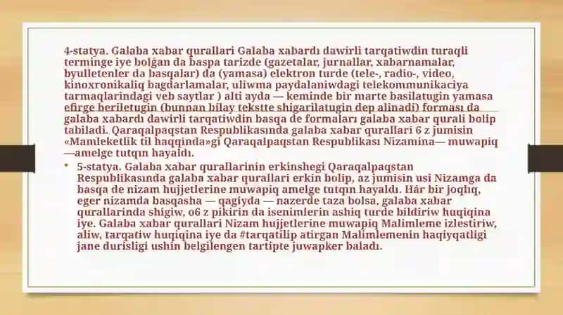 Gʻalaba xabar qurallari tuwrali 4