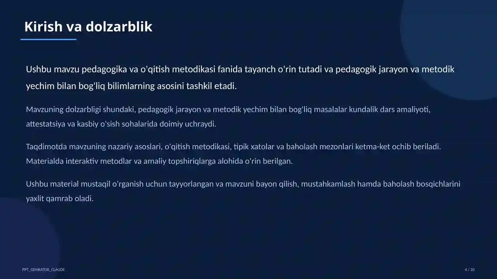 O'qituvchining nutq madaniyati va pedagogik muloqot 4