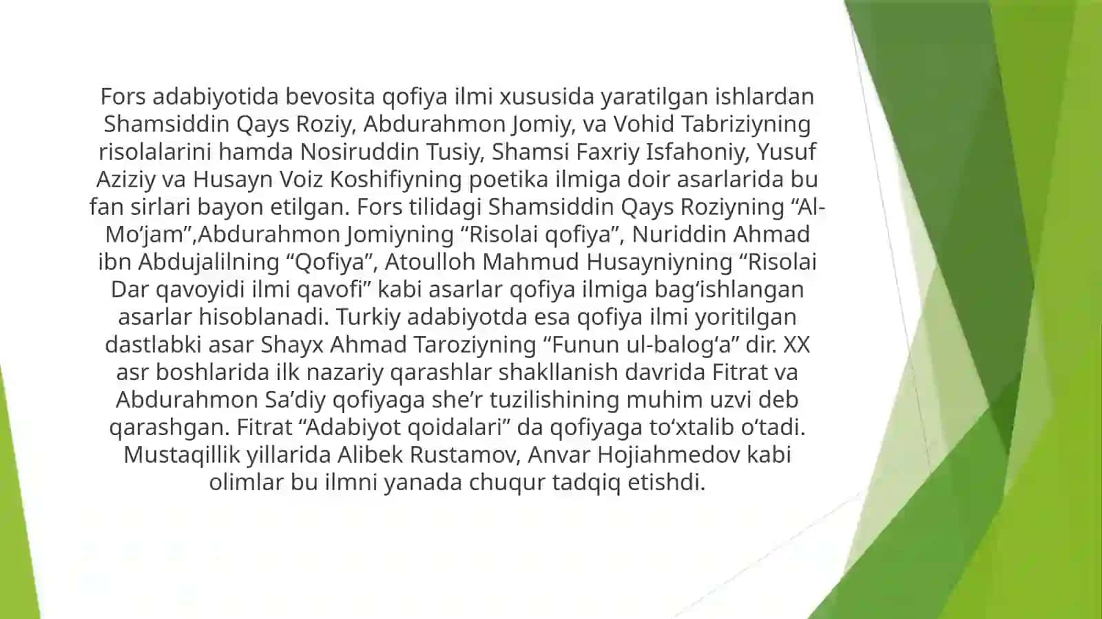 BADIIY MATN TAHLILIDA  MUMTOZ QOFIYA VA RADIFNING OʻRNI 4
