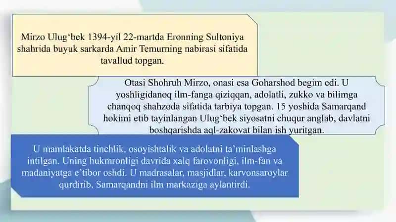 Mirzo Ulug‘bek – buyuk davlat arbobi, buyuk olim 4